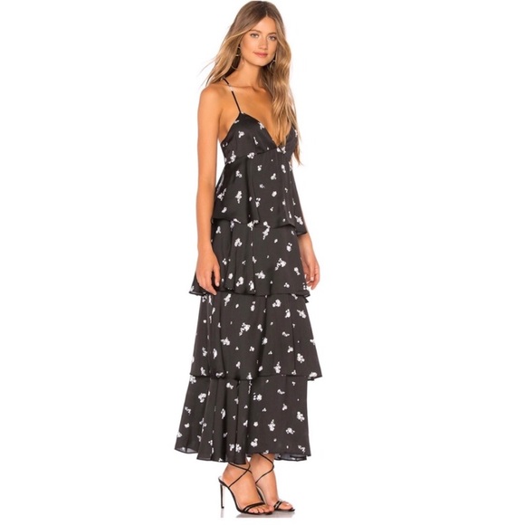 Bardot Dalia Tiered Strappy Back Floral Maxi Dress - Picture 3 of 8
